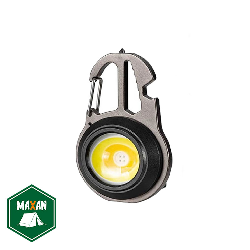 چراغ قوه مینی چندکاره فلزی جیبی پایه دار مدل W5137